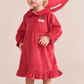 Huxbaby Very Cherry Velour Collar Dress