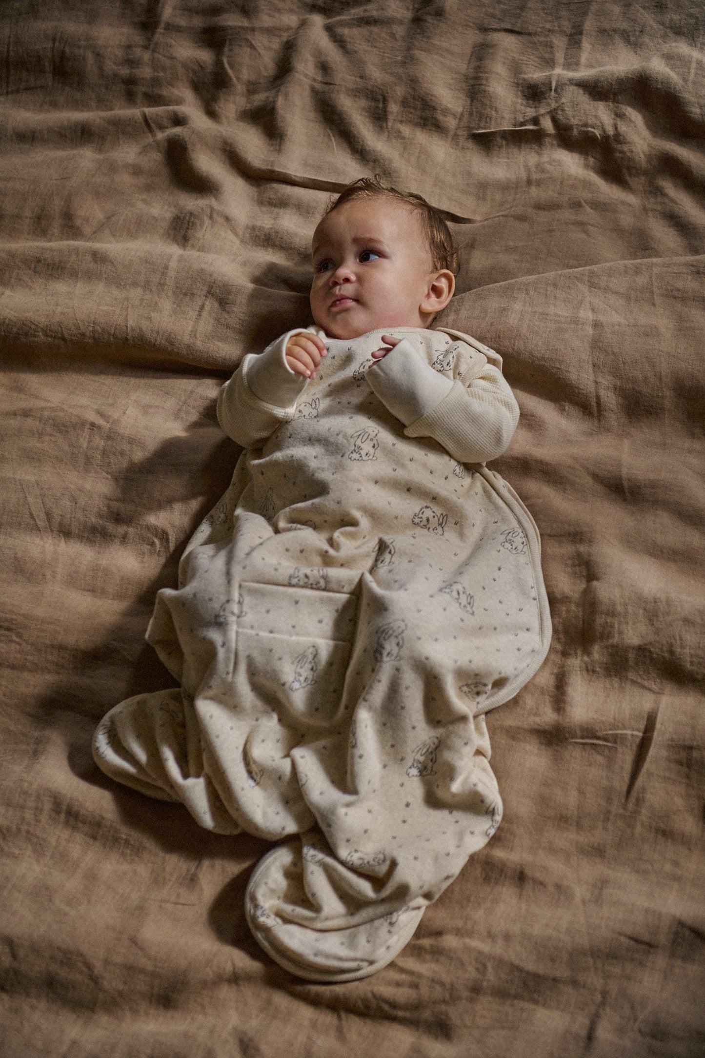 Nature Baby Organic Cotton & Merino Sleeping Bag Bramble Burrow Sleep Print