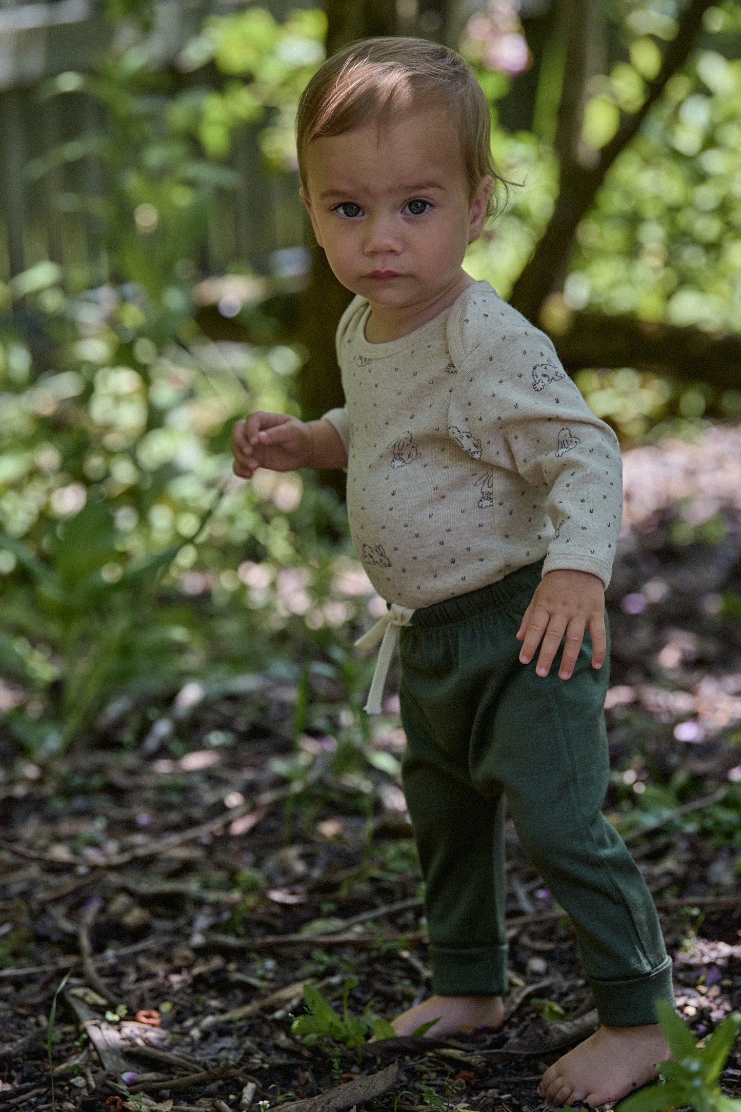 Nature Baby Long Sleeve Bodysuit Bramble Burrow Print