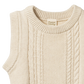 Nature Baby Walter Vest Oatmeal Marl Cable Knit