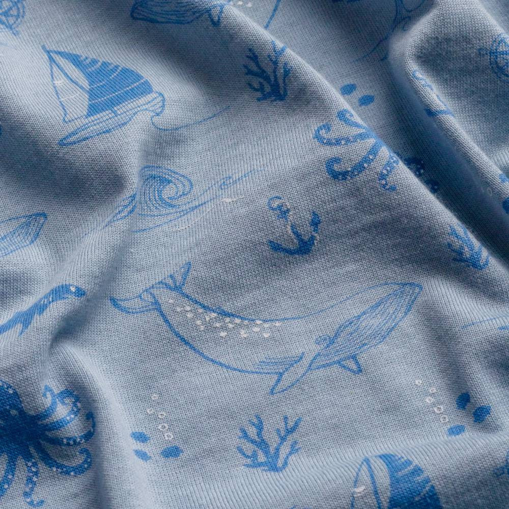 Woolbabe 3-Seasons Front Zip Sleeping Bag Glacier Sail Away