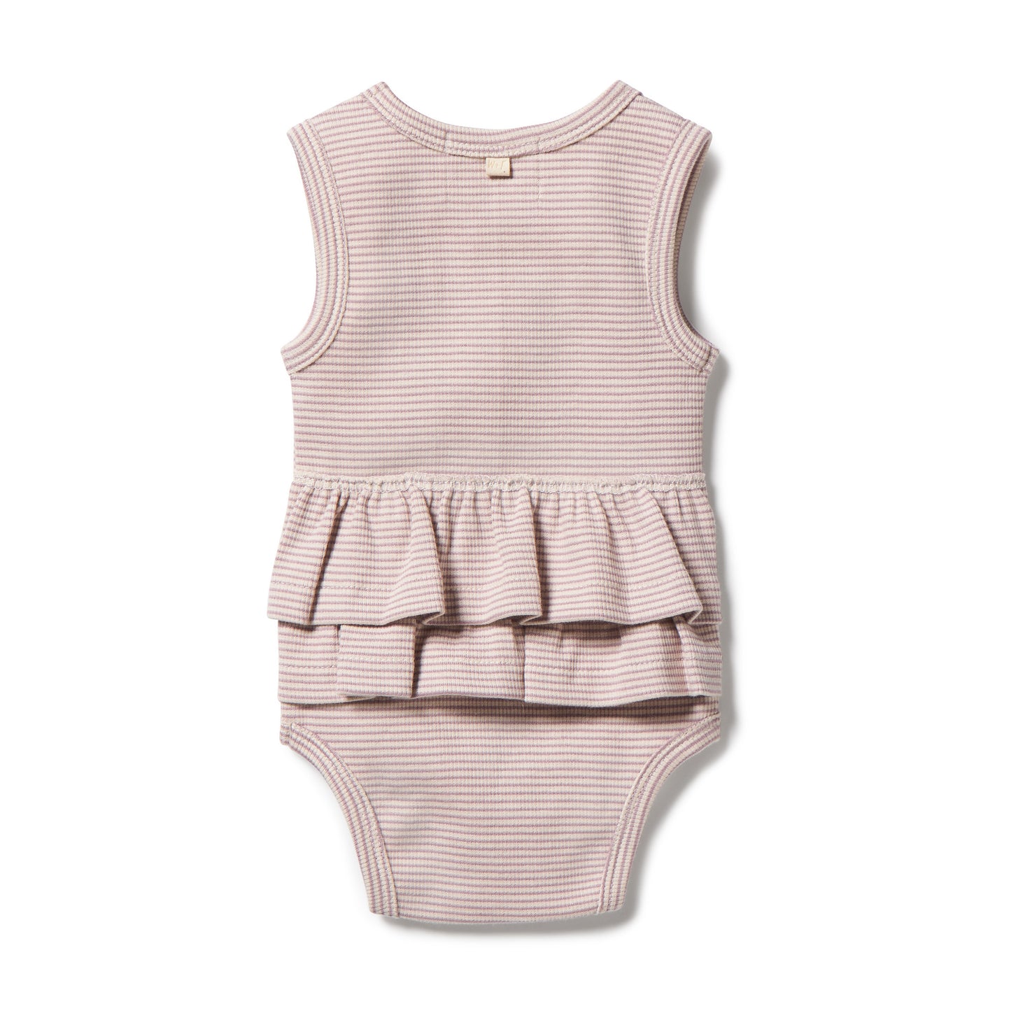 Wilson & Frenchy Stripe Rib Ruffle Bodysuit Plum