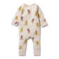 Wilson & Frenchy Organic Zipsuit with Feet Roar