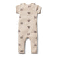 Wilson & Frenchy Organic Rib Zipsuit Little Swan