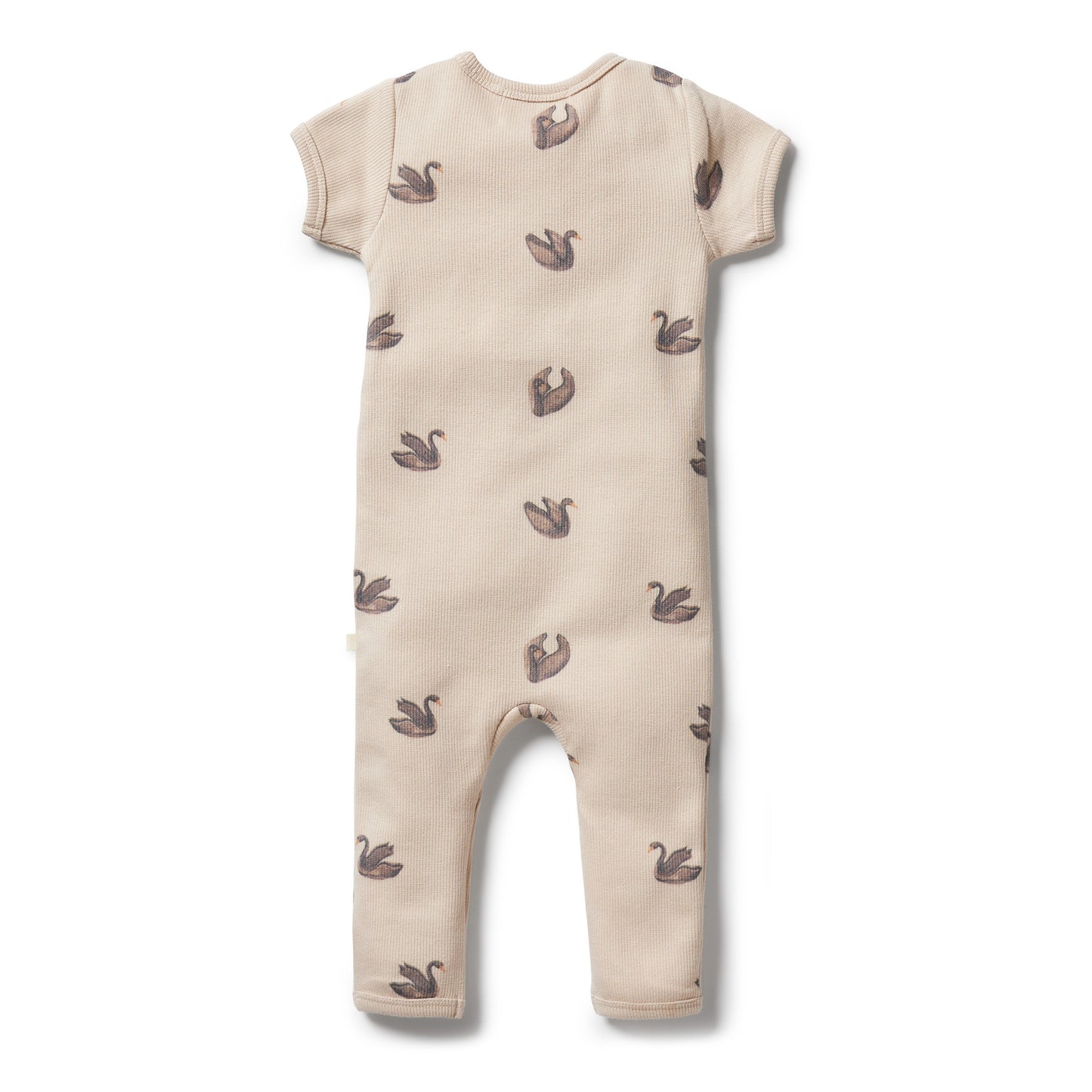 Wilson & Frenchy Organic Rib Zipsuit Little Swan