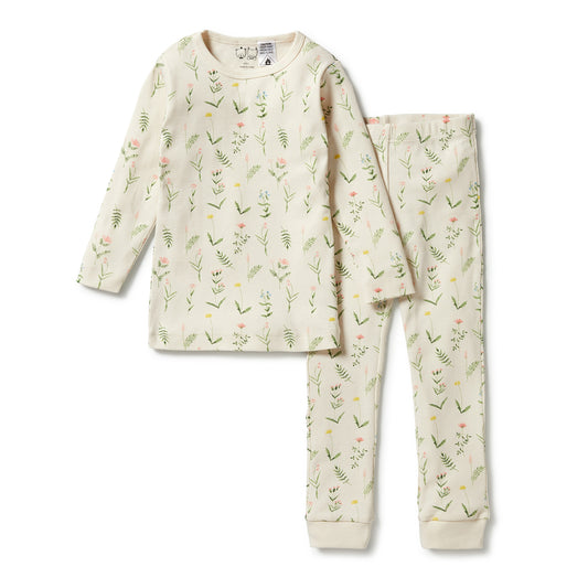 Wilson & Frenchy Organic Long Sleeve Pyjamas Wild Flower