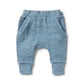 Wilson & Frenchy Organic Waffle Slouch Pant Bluestone