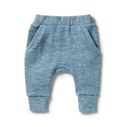 Wilson & Frenchy Organic Waffle Slouch Pant Bluestone