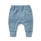 Wilson & Frenchy Organic Waffle Slouch Pant Bluestone