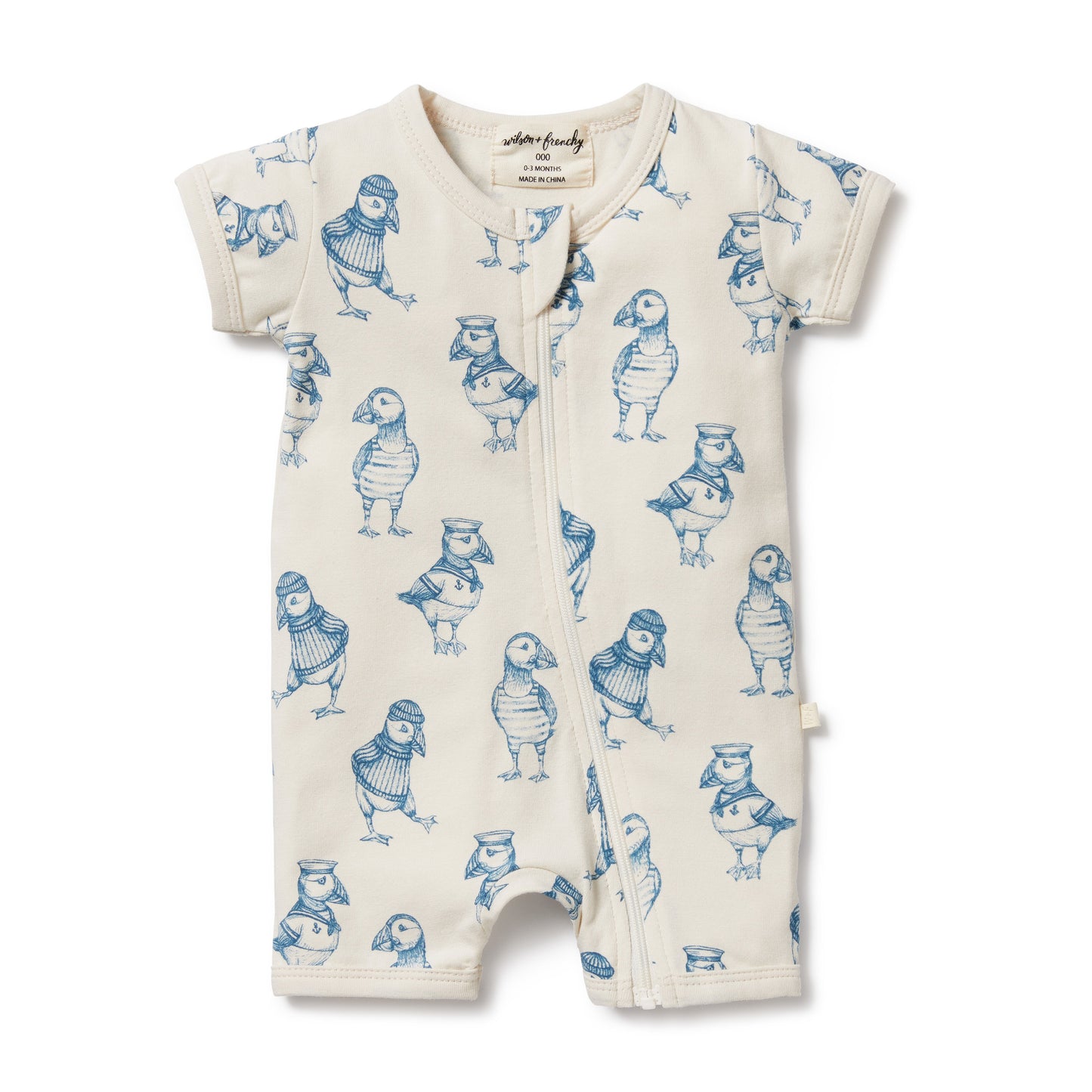 Wilson & Frenchy Organic Boyleg Zipsuit Petit Puffin