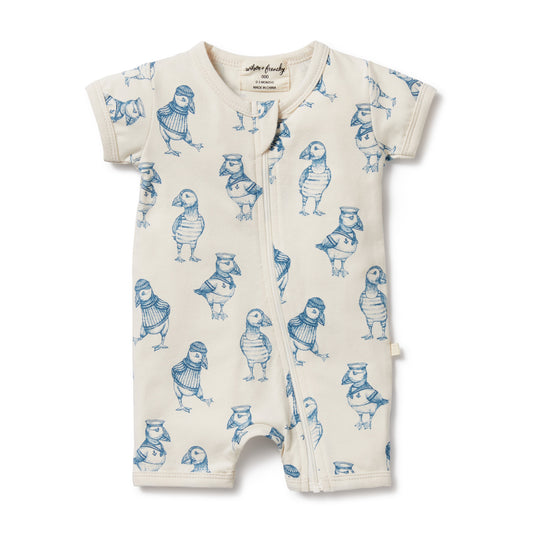 Wilson & Frenchy Organic Boyleg Zipsuit Petit Puffin
