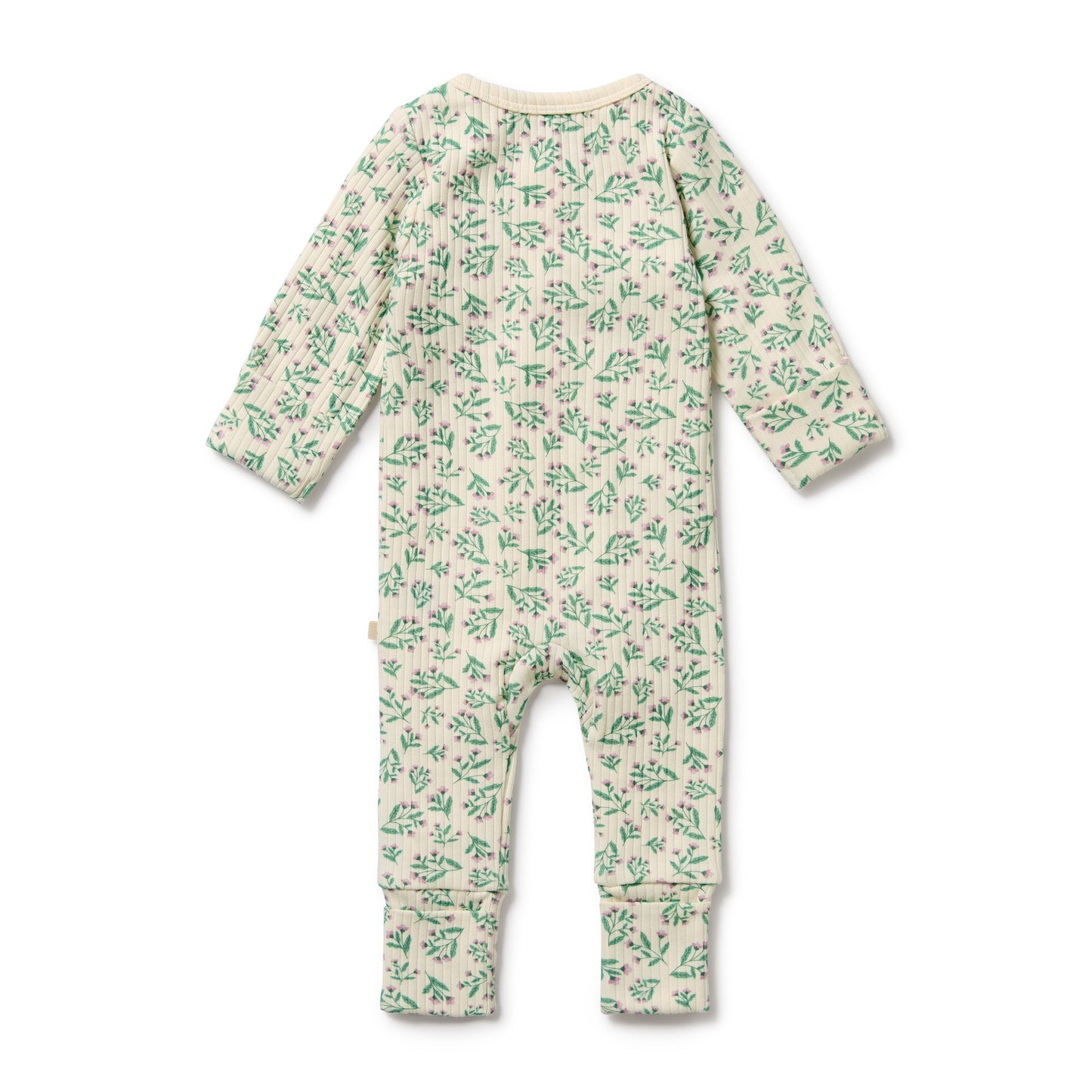 Wilson & Frenchy Organic Zipsuit with Feet Periwinkle