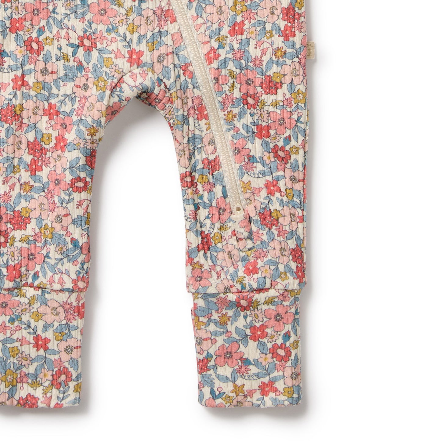 Wilson & Frenchy Organic Zipsuit with Feet Summer Bloom