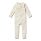 Wilson & Frenchy Organic Zipsuit with Feet Bee Mine