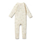 Wilson & Frenchy Organic Zipsuit with Feet Bee Mine