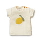Wilson & Frenchy Embroidered Organic Tee Lemon Leaf