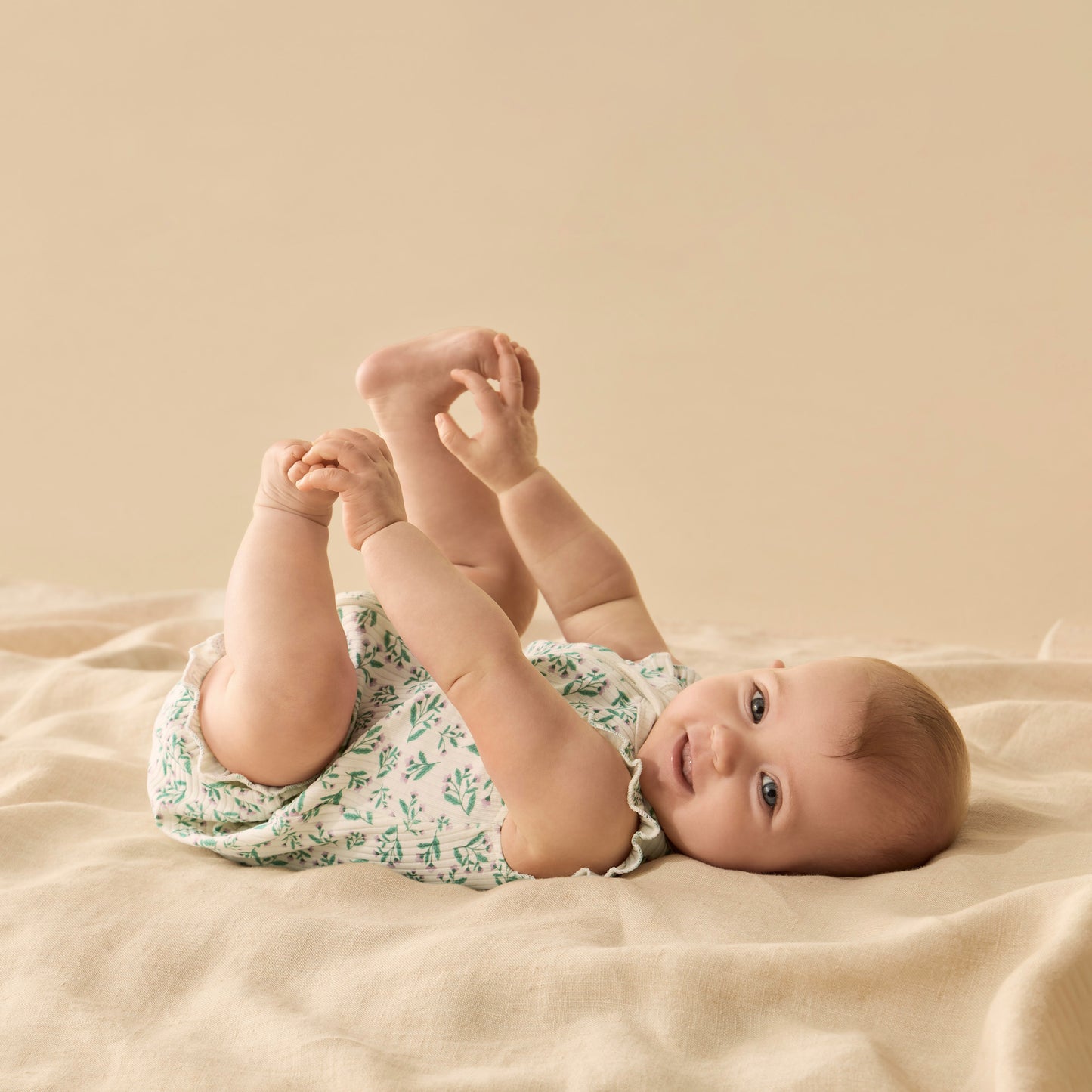 Wilson & Frenchy Organic Ruffle Zipsuit Periwinkle