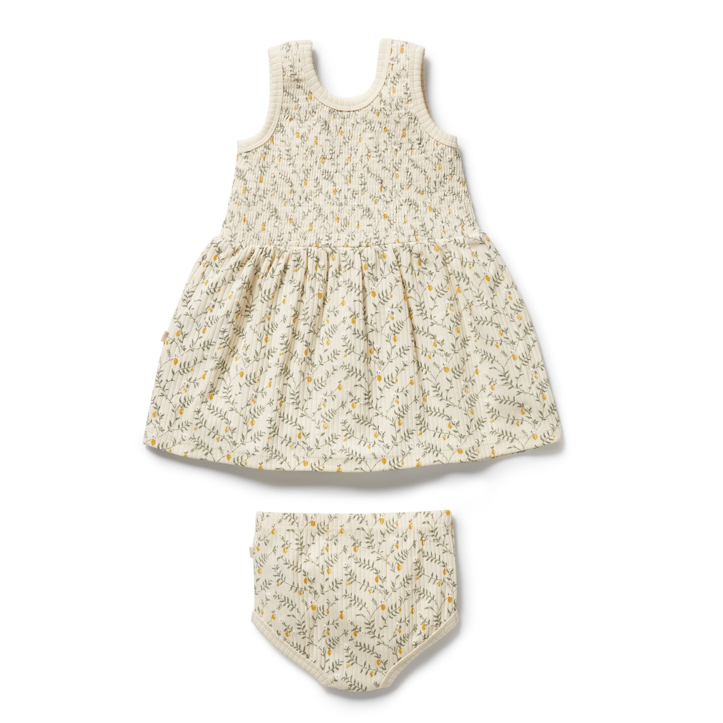 Wilson & Frenchy Organic Dress Set Lemon Leaf