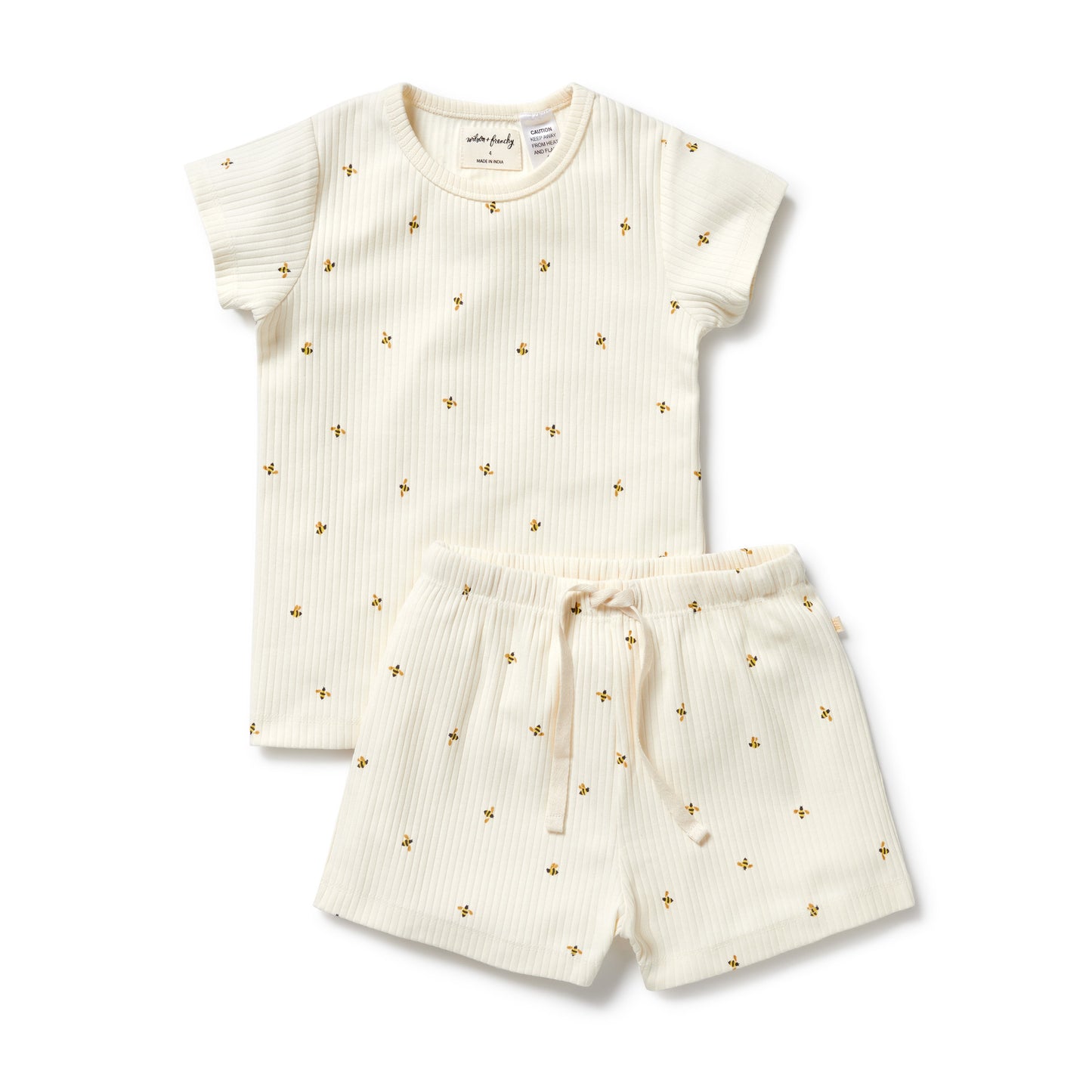 Wilson & Frenchy Organic Short Sleeved Pyjamas Bee Mine