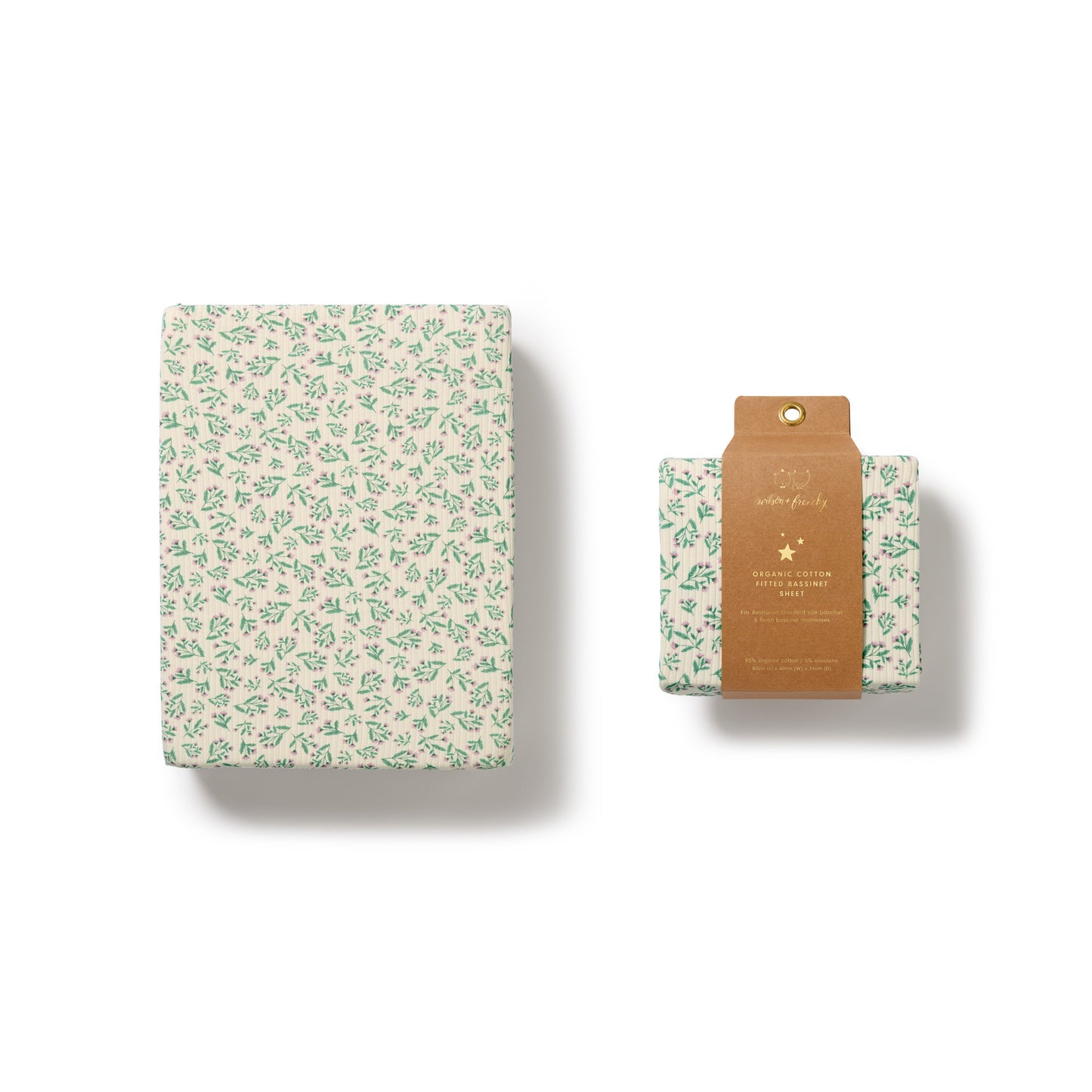 Wilson & Frenchy Organic Bassinet Sheet Periwinkle