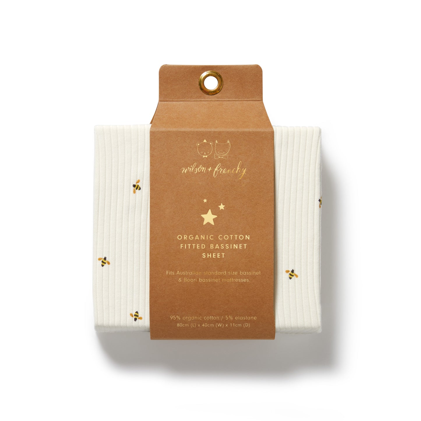 Wilson & Frenchy Organic Bassinet Sheet Bee Mine