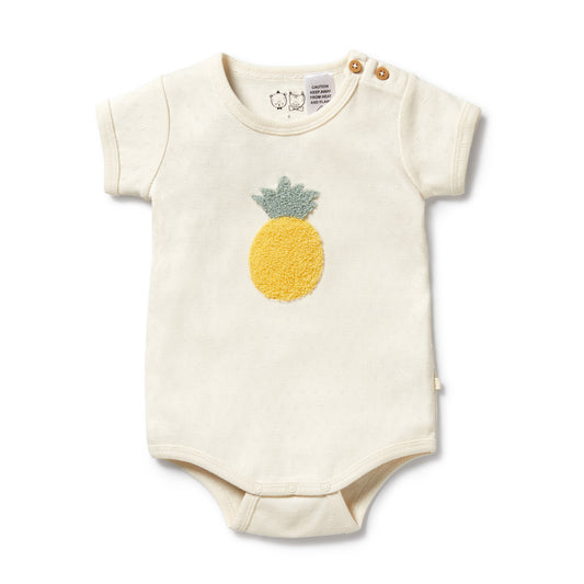 Wilson & Frenchy Organic Pointelle Bodysuit Piney Pals