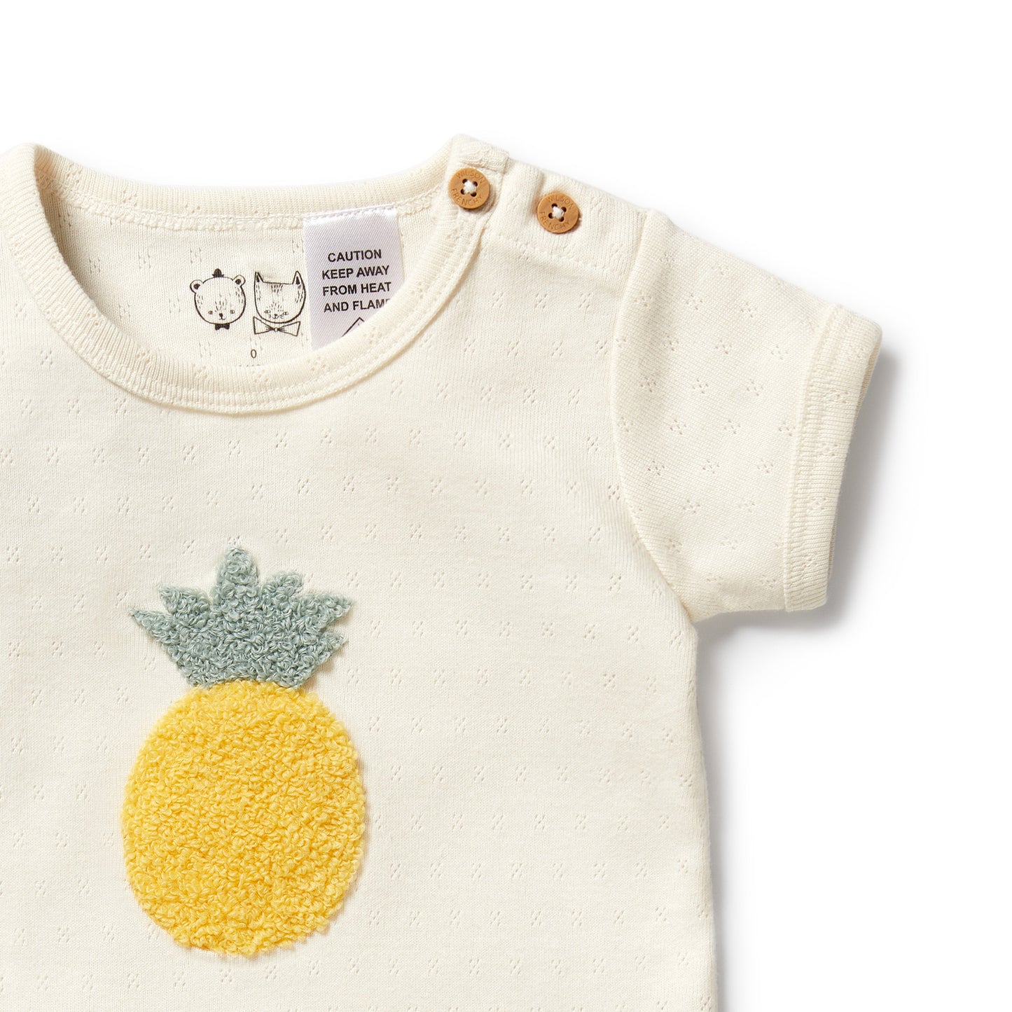 Wilson & Frenchy Organic Pointelle Bodysuit Piney Pals