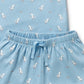 Wilson & Frenchy Organic Pointelle Short Sleeved Pyjamas Sunny Seagulls
