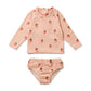 Wilson & Frenchy Girls Cutwork Rashie Swimset Strawberry Kisses