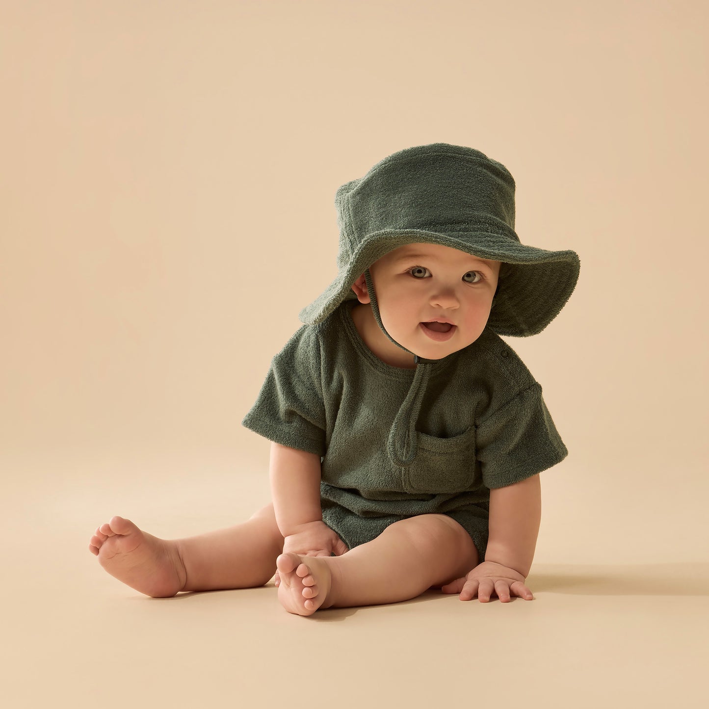 Wilson & Frenchy Organic Terry Growsuit Moss