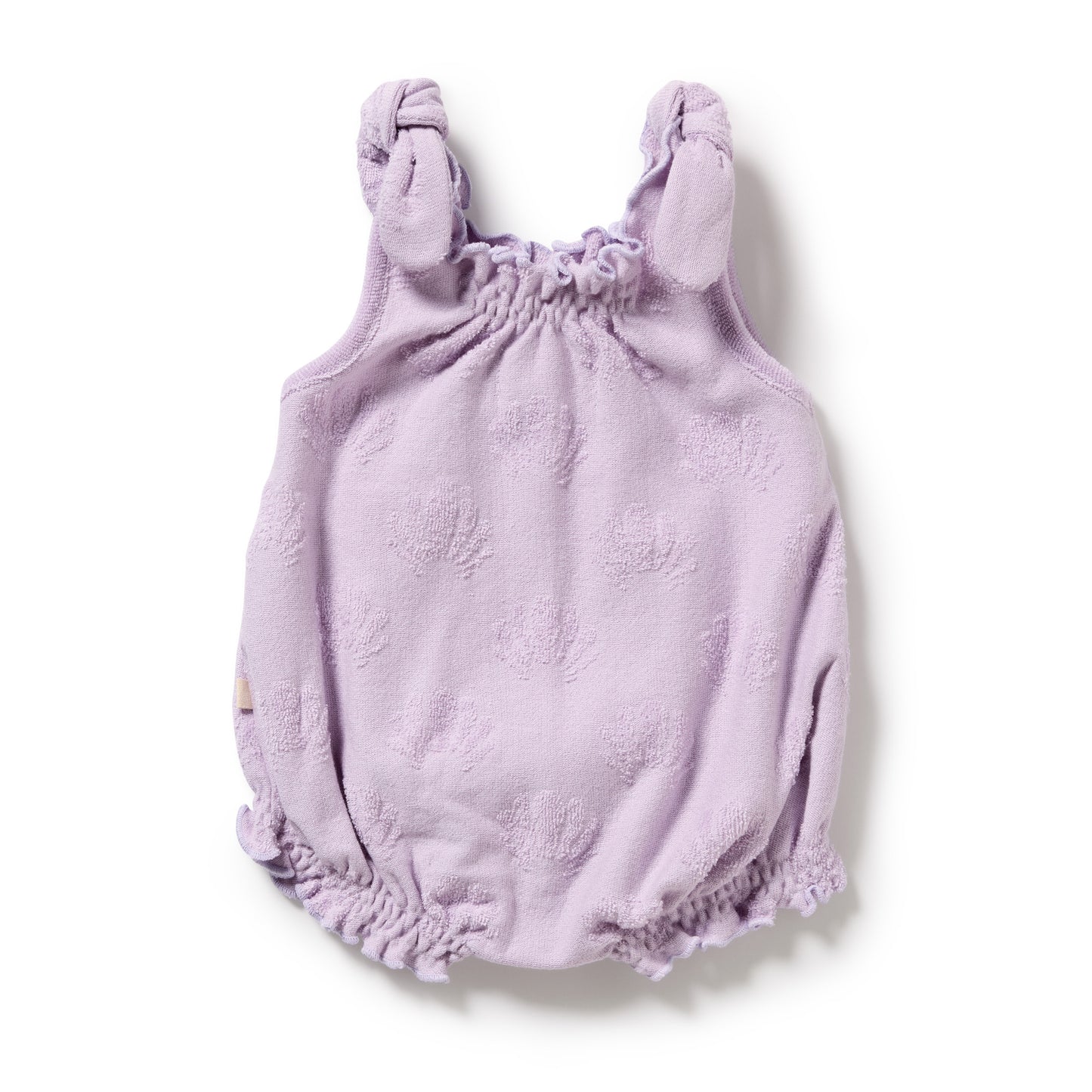 Wilson & Frenchy Organic Terry Tie Playsuit Lavender Shells