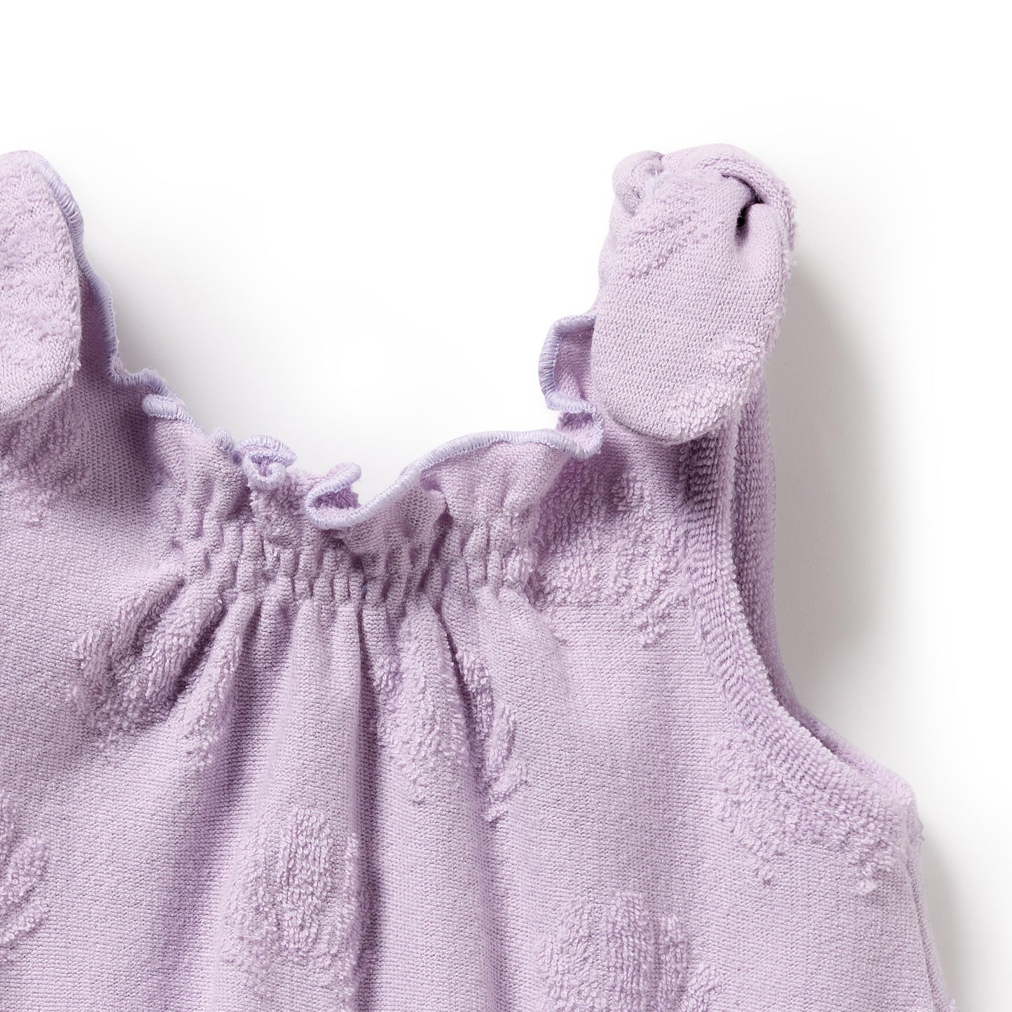 Wilson & Frenchy Organic Terry Tie Playsuit Lavender Shells