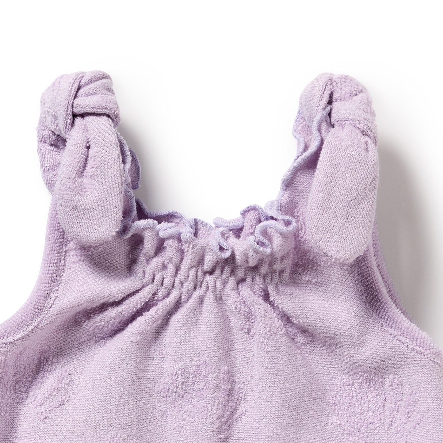 Wilson & Frenchy Organic Terry Tie Playsuit Lavender Shells