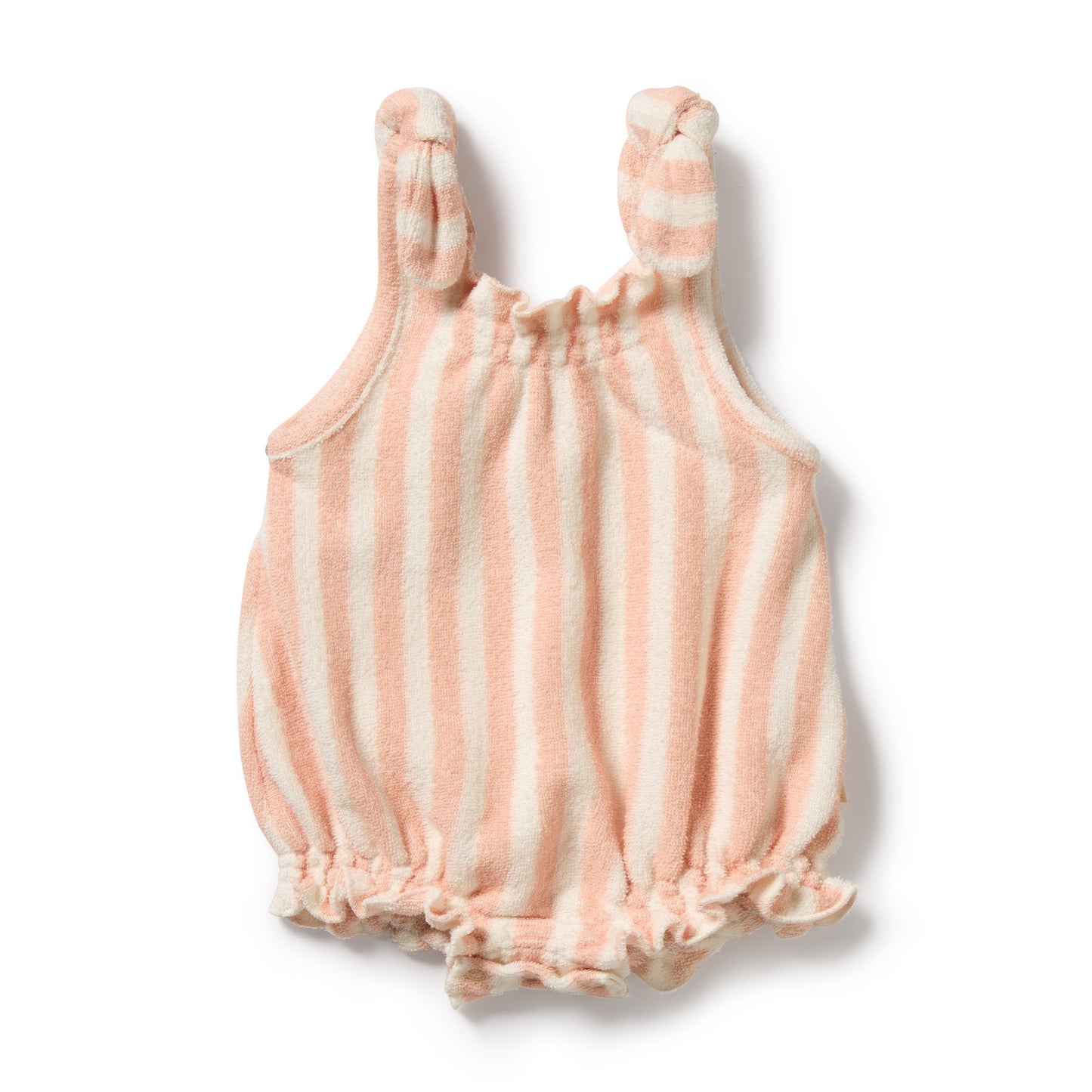Wilson & Frenchy Organic Terry Tie Playsuit Strawberry Wave