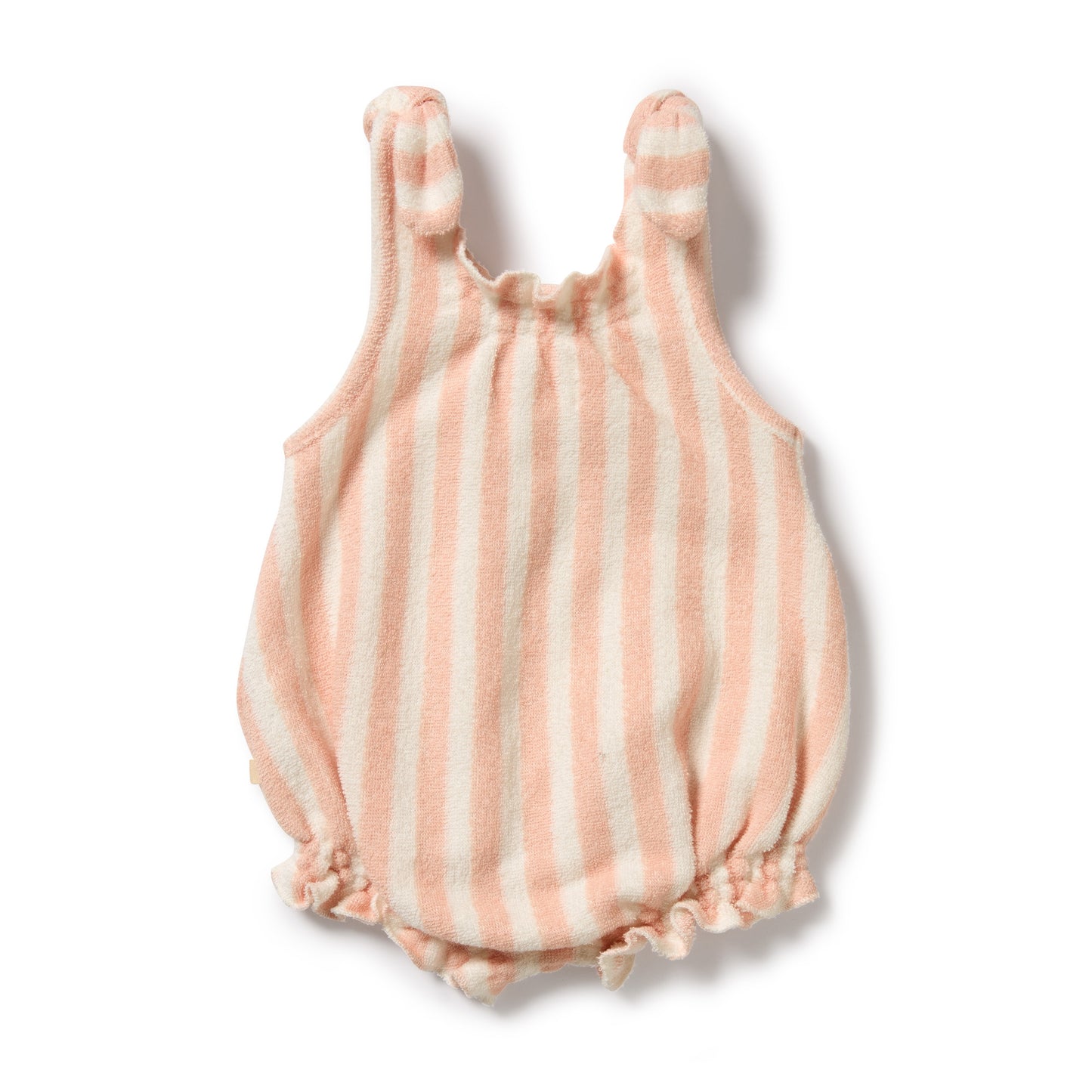 Wilson & Frenchy Organic Terry Tie Playsuit Strawberry Wave