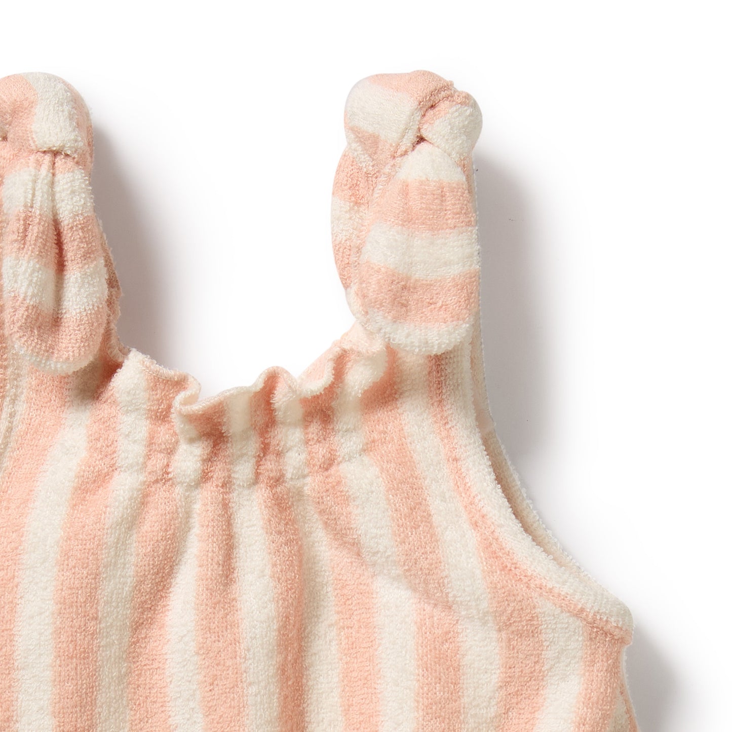 Wilson & Frenchy Organic Terry Tie Playsuit Strawberry Wave