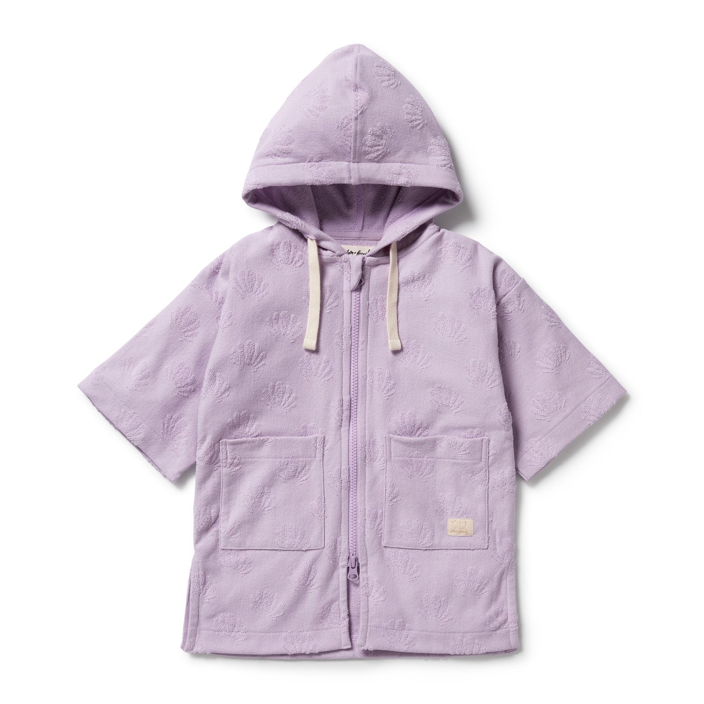 Wilson & Frenchy Organic Terry Hooded Towel Lavender Shells