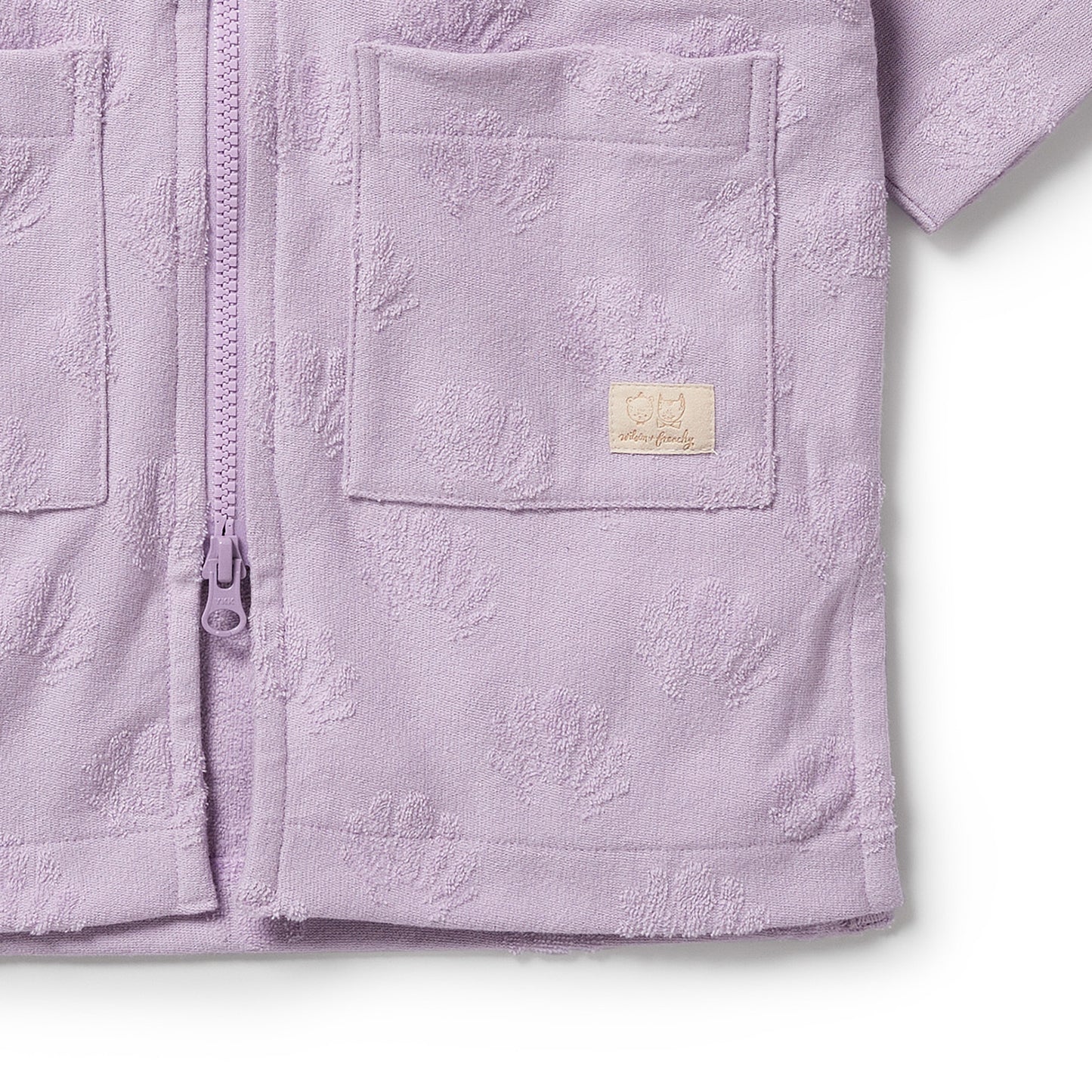 Wilson & Frenchy Organic Terry Hooded Towel Lavender Shells