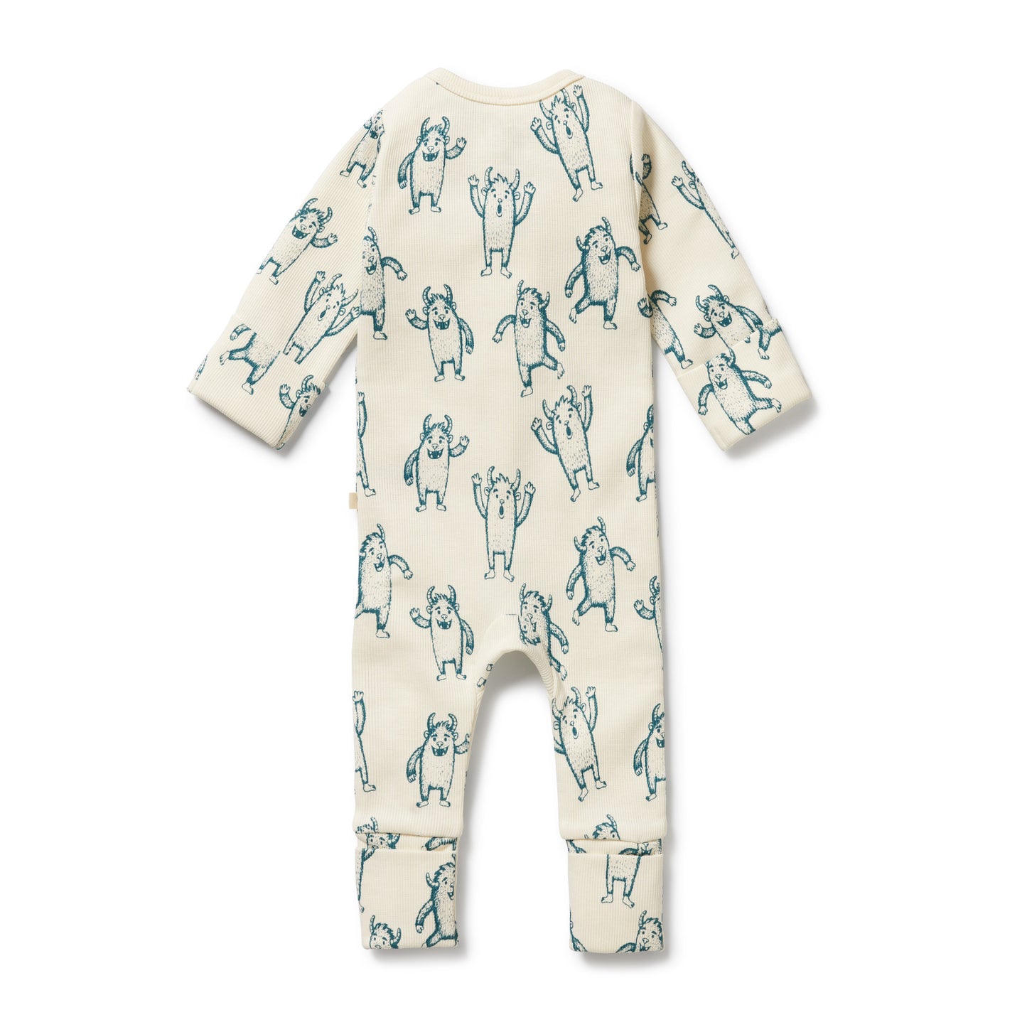 Wilson & Frenchy Organic Zipsuit with Feet Yeti