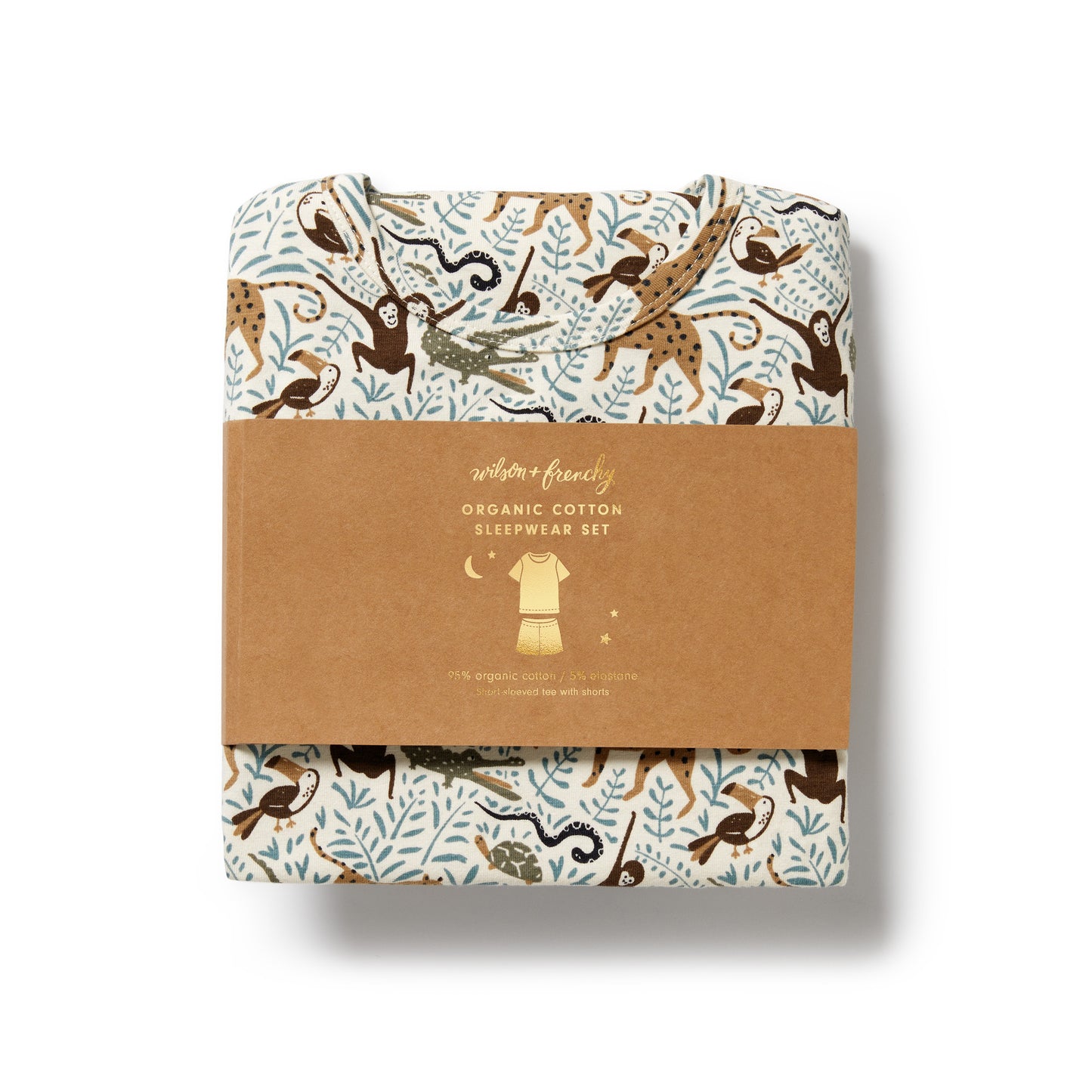 Wilson & Frenchy Organic Short Sleeved Pyjamas Mini Jungle