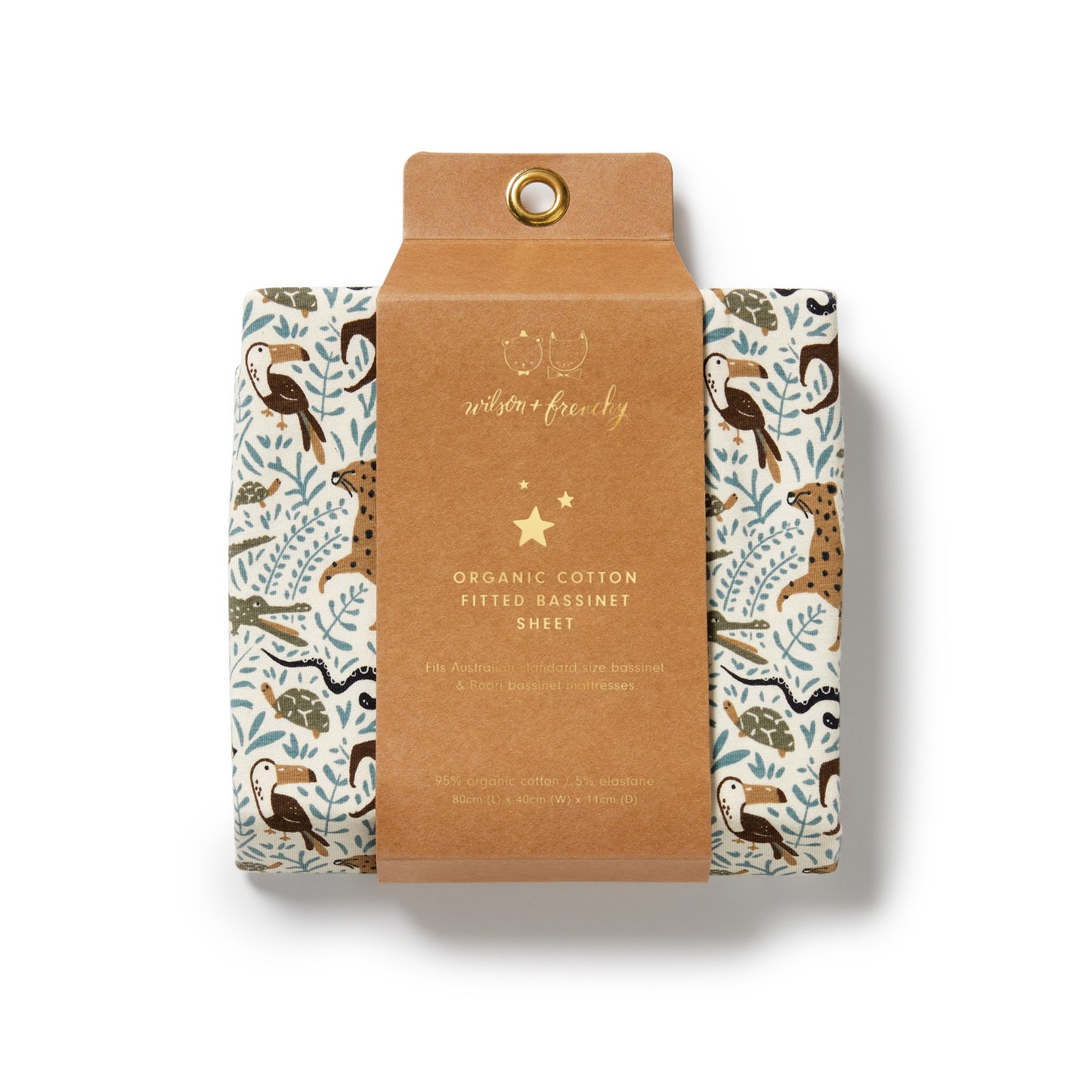 Wilson & Frenchy Organic Bassinet Sheet Mini Jungle