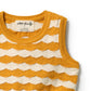 Wilson & Frenchy Organic Knitted Chevron Bodysuit Marmalade