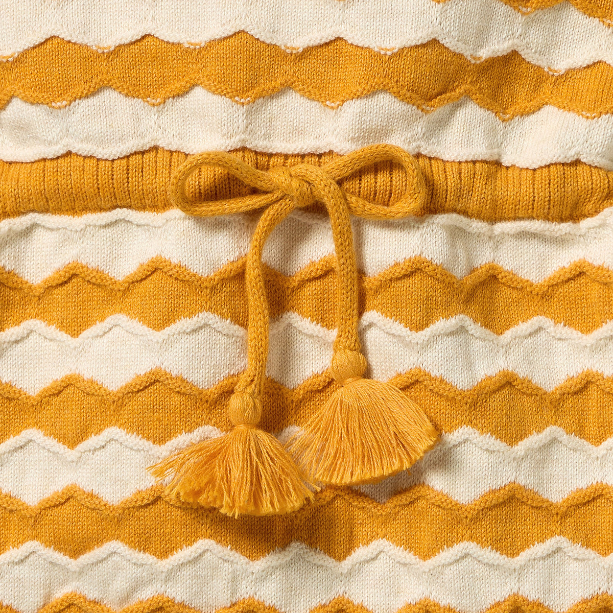 Wilson & Frenchy Organic Knitted Chevron Bodysuit Marmalade