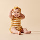 Wilson & Frenchy Organic Knitted Chevron Bodysuit Marmalade