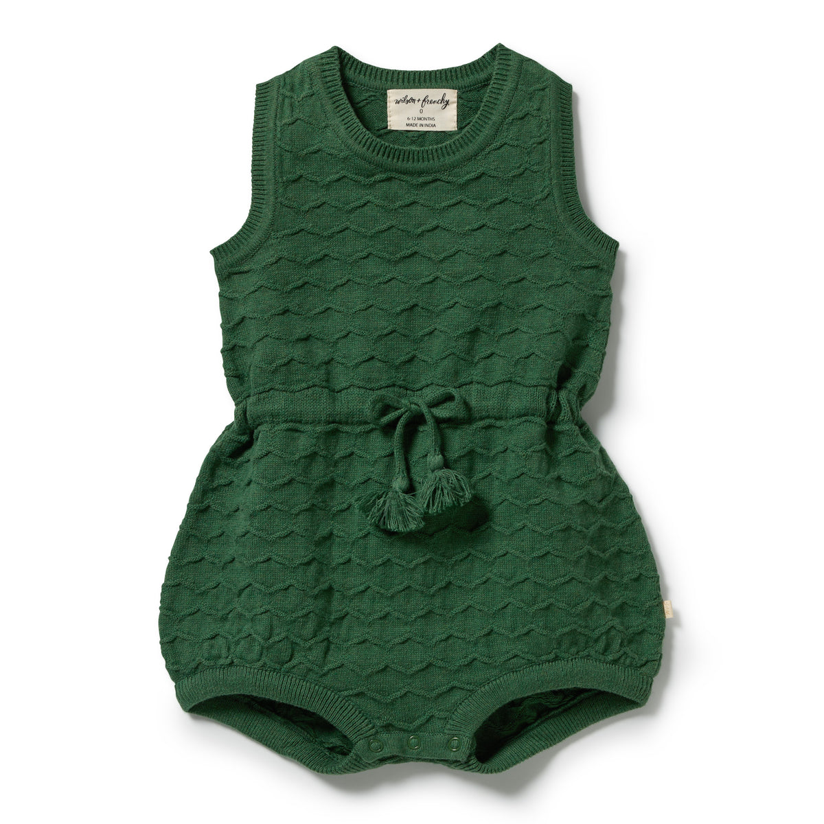 Wilson & Frenchy Organic Knitted Chevron Bodysuit Lillipad