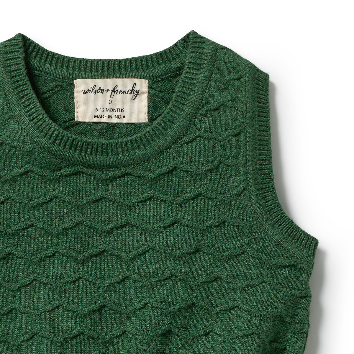 Wilson & Frenchy Organic Knitted Chevron Bodysuit Lillipad