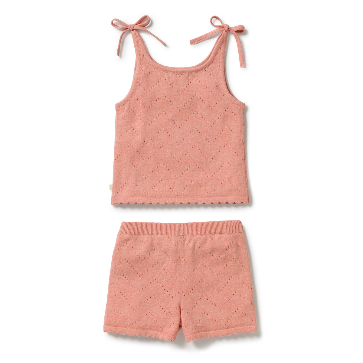Wilson & Frenchy Organic Knitted Pointelle Set Petal Pink