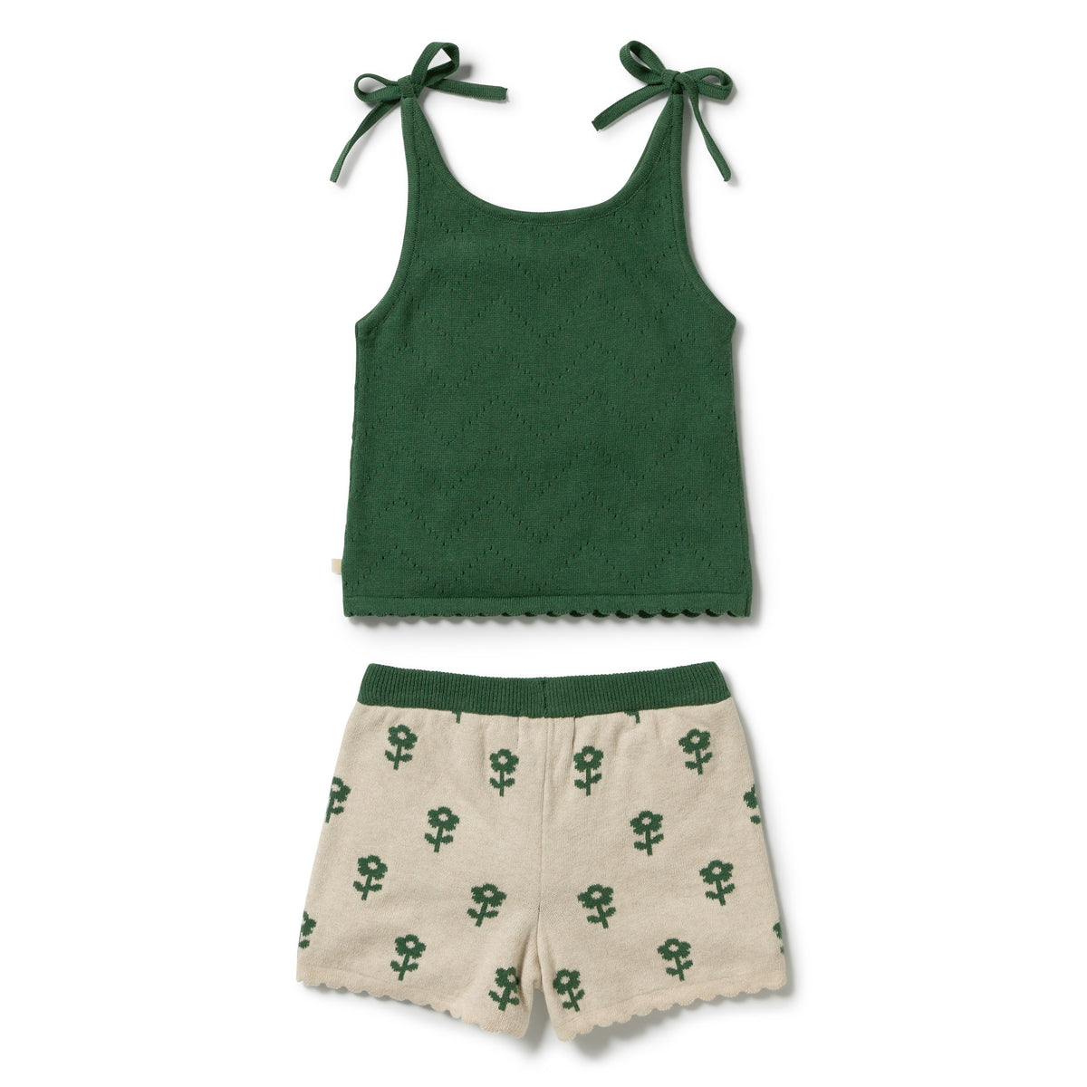 Wilson & Frenchy Organic Knitted Jacquard Set Fleur