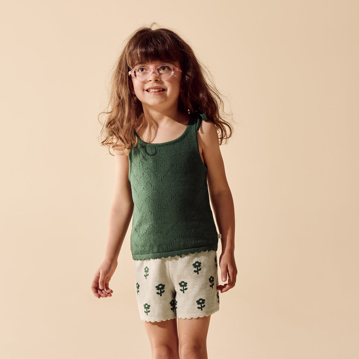 Wilson & Frenchy Organic Knitted Jacquard Set Fleur