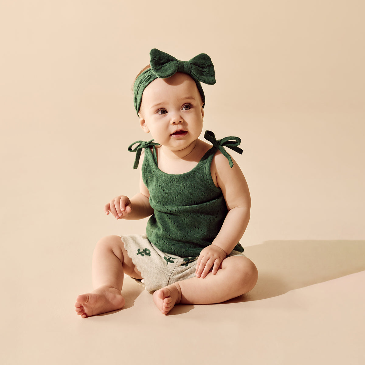 Wilson & Frenchy Organic Knitted Jacquard Set Fleur